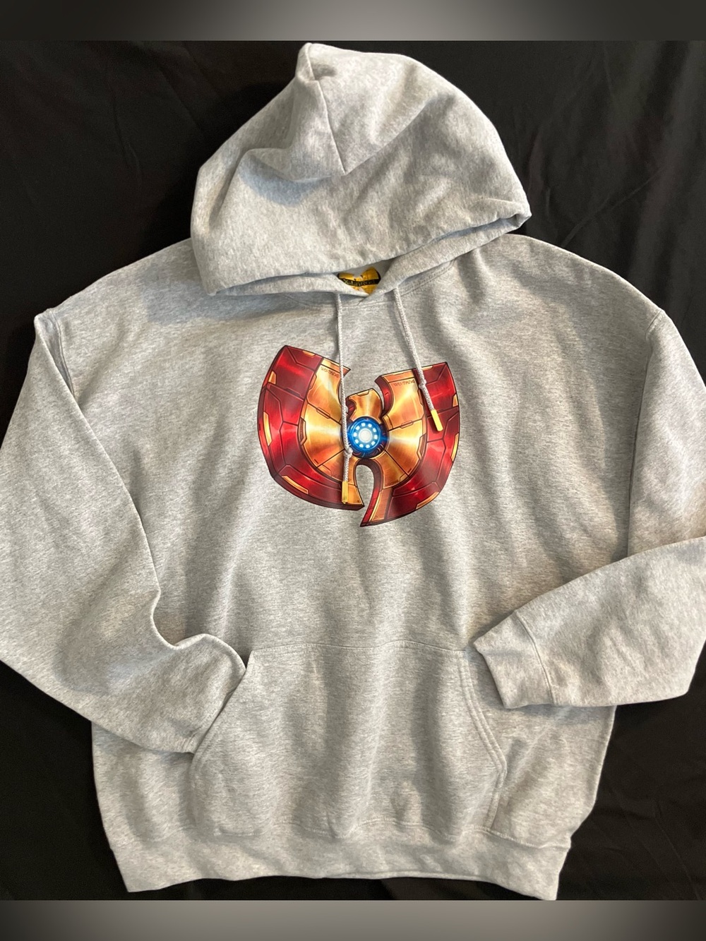 Wu Arc Reactor Symbol Ghostface Killah Iron Man Collab Comic Gray Hoodie